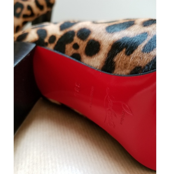 NWT Louboutin Pony Leopard Boots, 38.5 - Picture 7 of 8